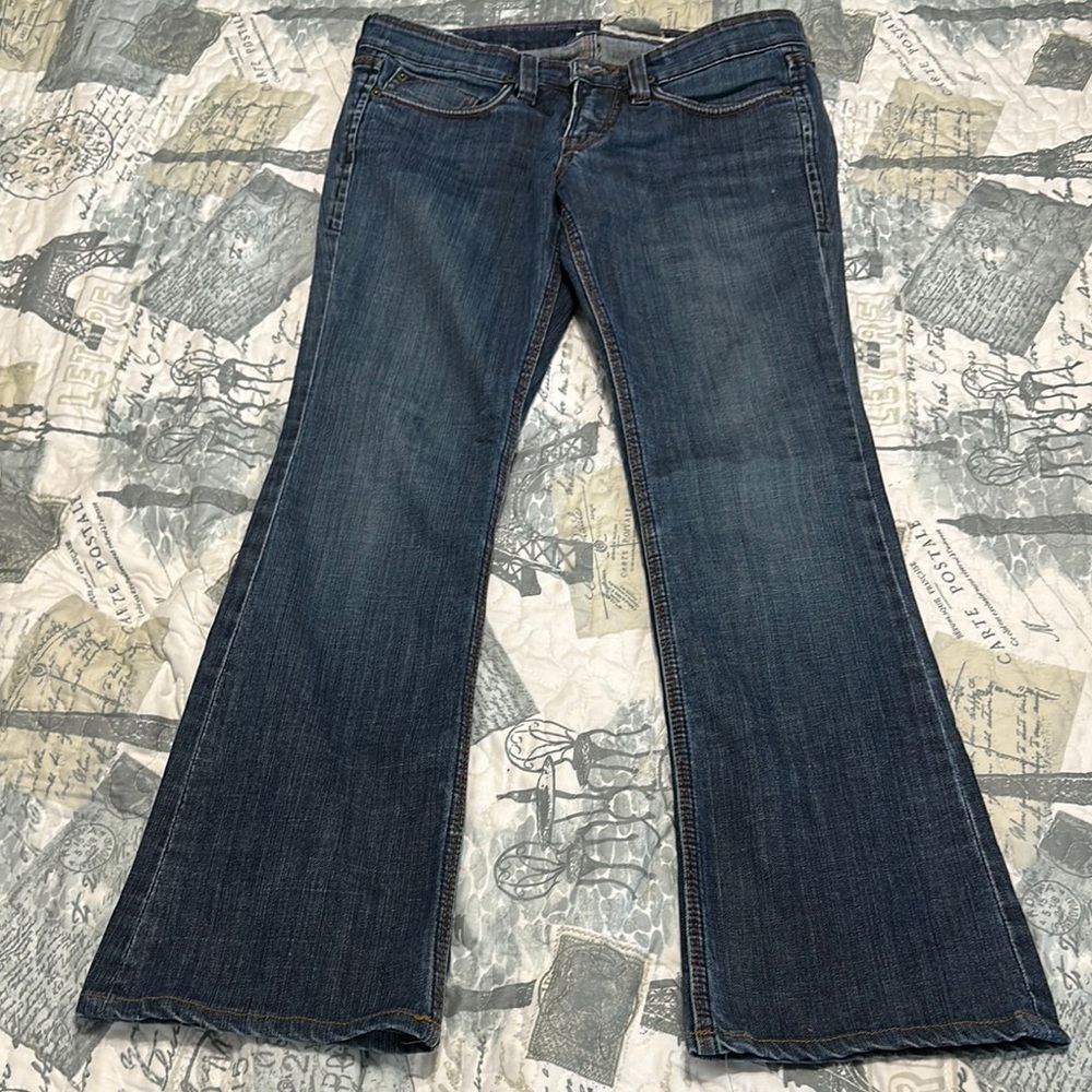 ❤️BUNDLE BUY 3 GET 15% OFF❤️
Silence + Noise Blue Flare Wide Leg Jeans